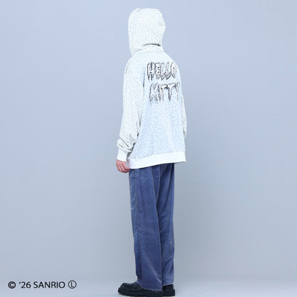 HELLO KITTY RIBBON ZIP PARKA WHITE/BLACK TR-162