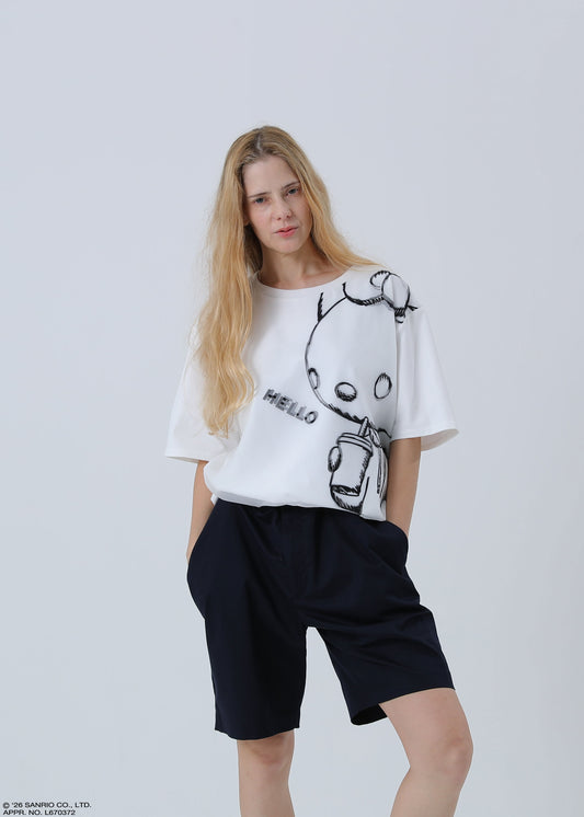 HELLO KITTY T-SHIRT SKETCH TR-095 WHITE