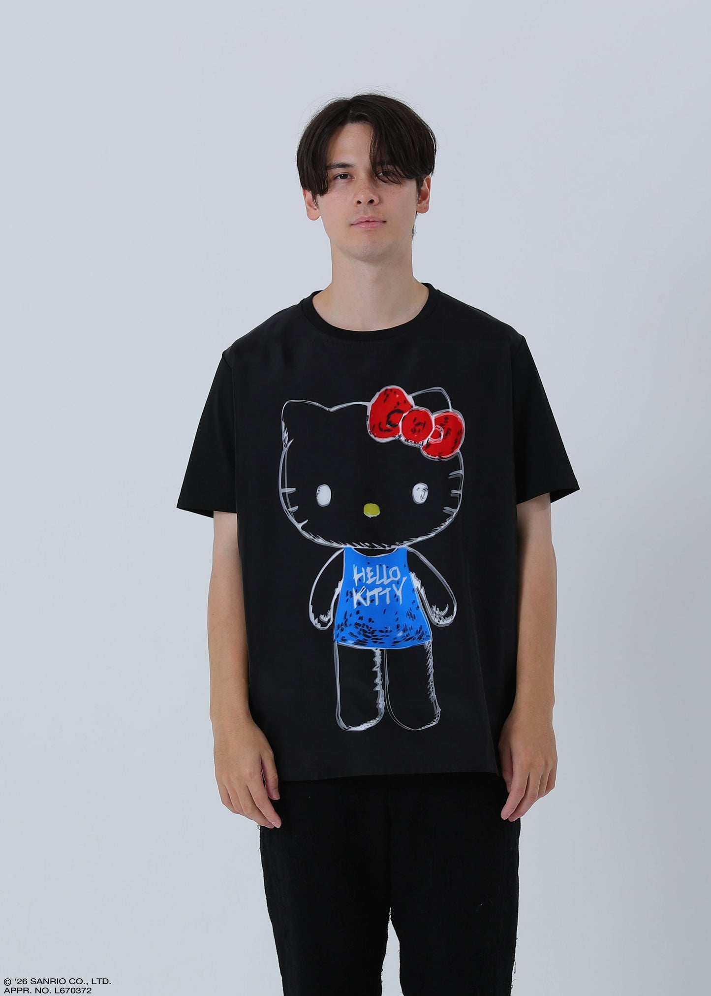HELLO KITTY T-SHIRT CRAYON TR-094 BLACK