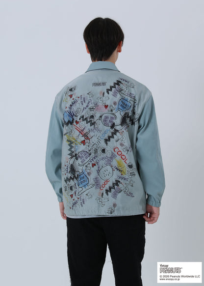 PEANUTS SNOOPY GRAFFITI TR-104 BLUE GRAY