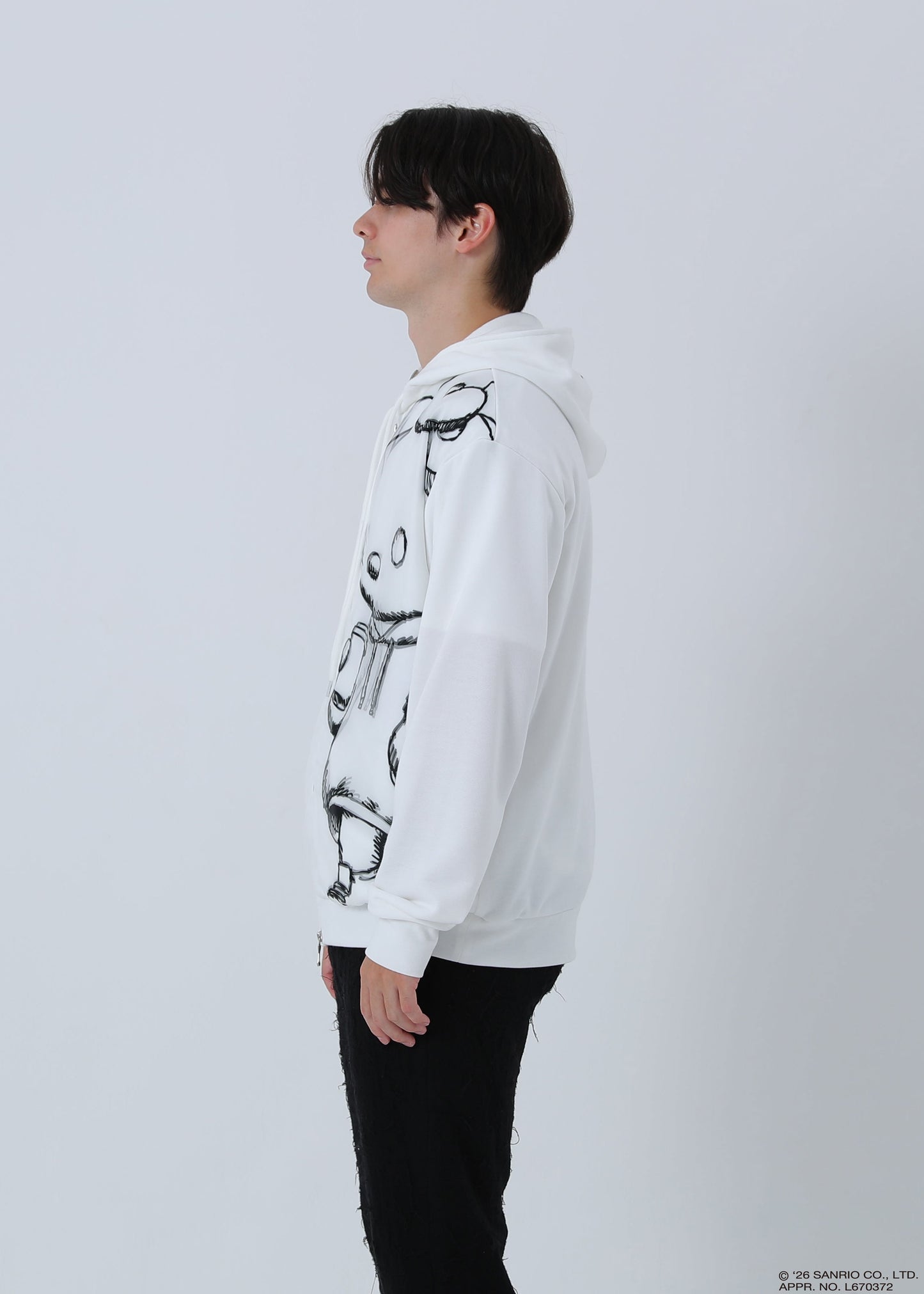 HELLO KITTY ZIP PARKA SKETCH TR-103 WHITE