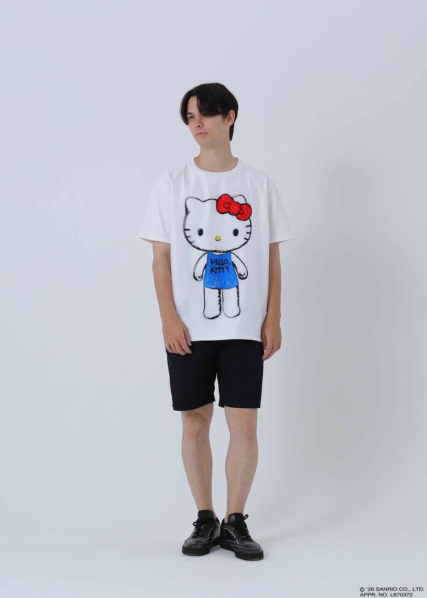 HELLO KITTY T-SHIRT CRAYON TR-094 WHITE