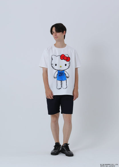 HELLO KITTY T-SHIRT CRAYON TR-094 WHITE