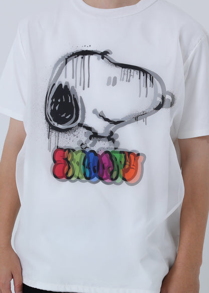 PEANUTS SNOOPY SPRAY ART TR-056 WHITE