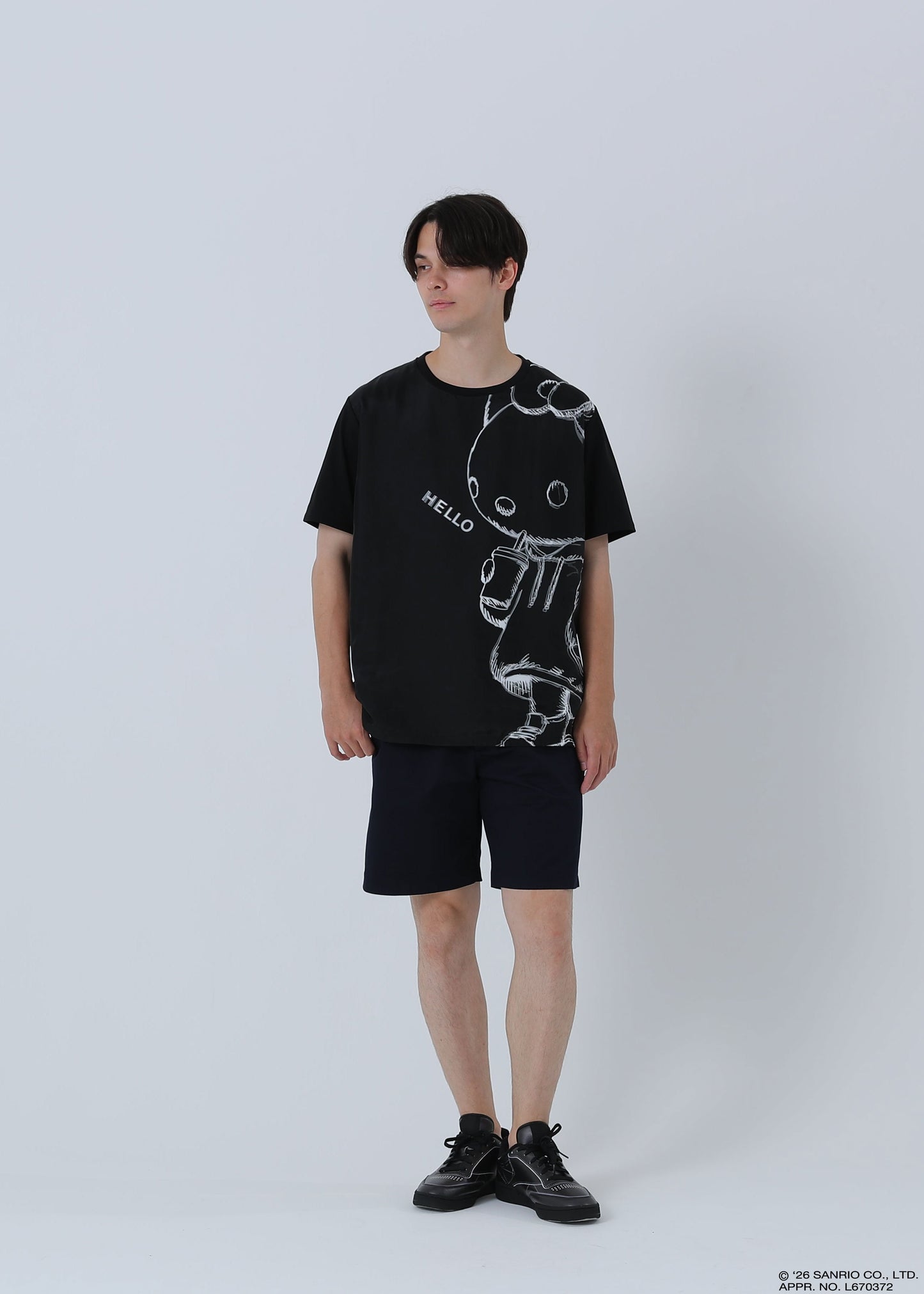 HELLO KITTY T-SHIRT SKETCH TR-095 BLACK