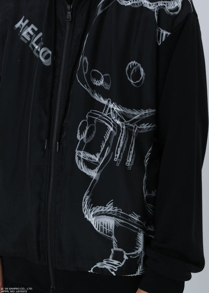 HELLO KITTY ZIP PARKA SKETCH TR-103 BLACK