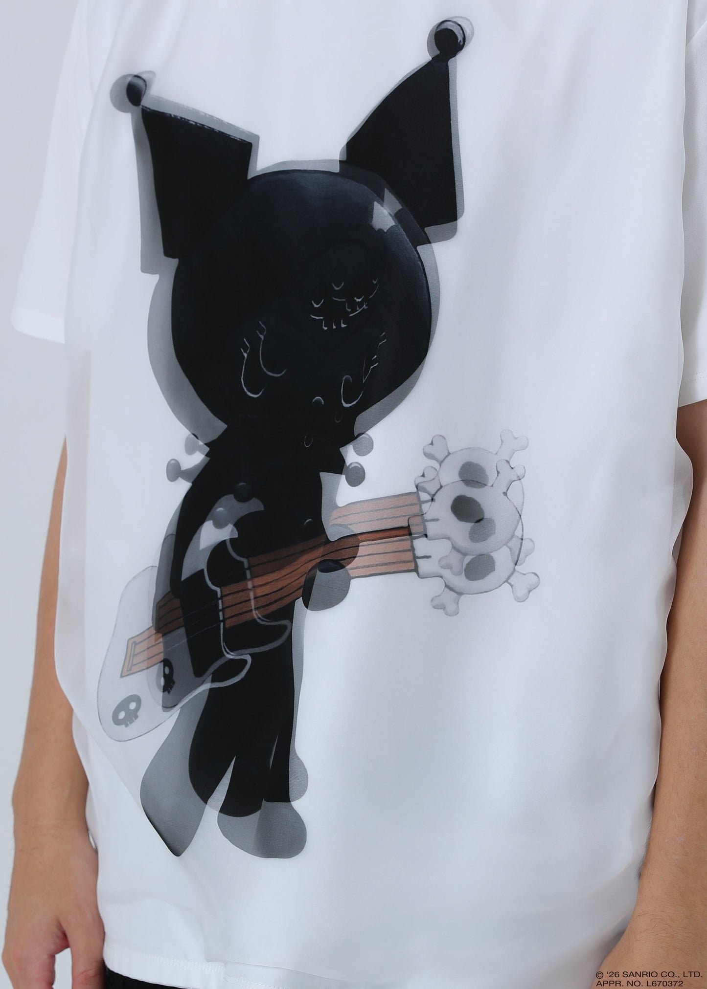 KUROMI T-SHIRT GUITAR TR-097 WHITE