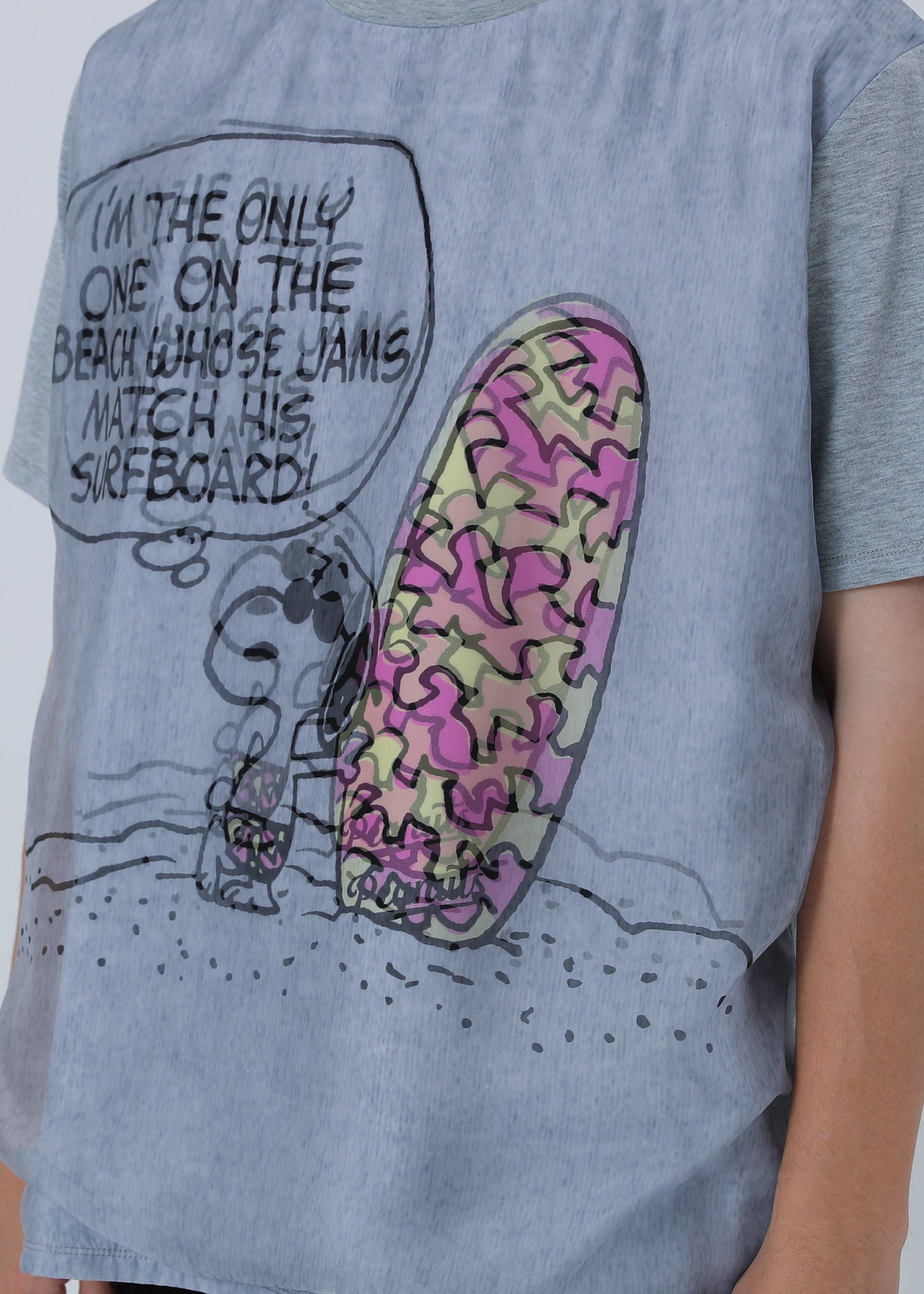 PEANUTS SNOOPY ON THE BEACH TR-099 BLUE GRAY