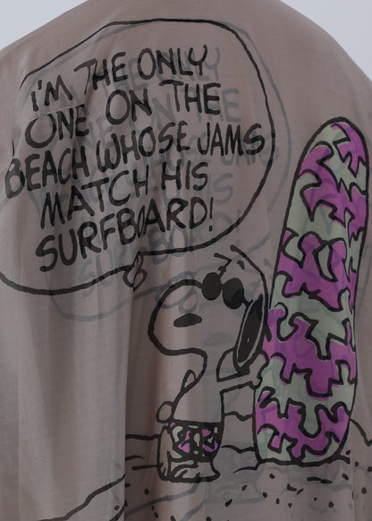PEANUTS SNOOPY ON THE BEACH TR-101 BROWN