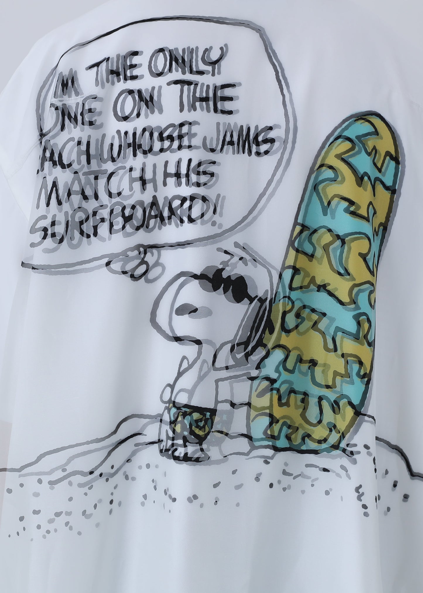 PEANUTS SNOOPY ON THE BEACH TR-101 WHITE