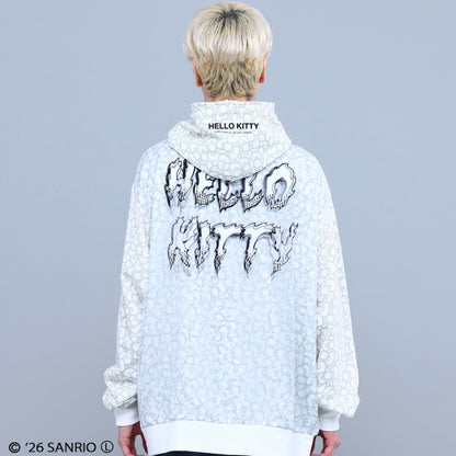HELLO KITTY RIBBON ZIP PARKA WHITE/BLACK TR-162
