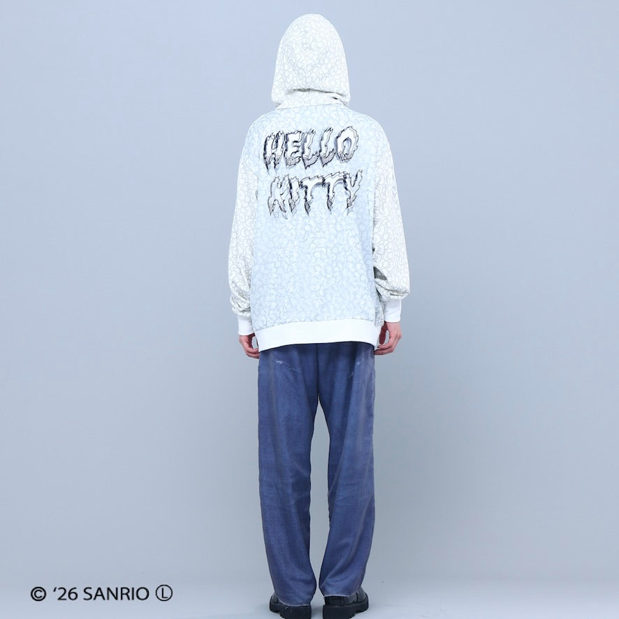 HELLO KITTY RIBBON ZIP PARKA WHITE/BLACK TR-162