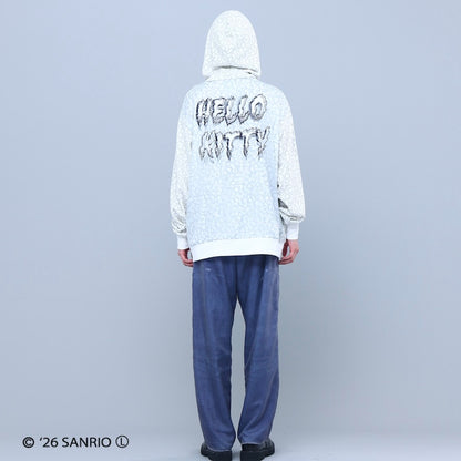 HELLO KITTY RIBBON ZIP PARKA WHITE/BLACK TR-162