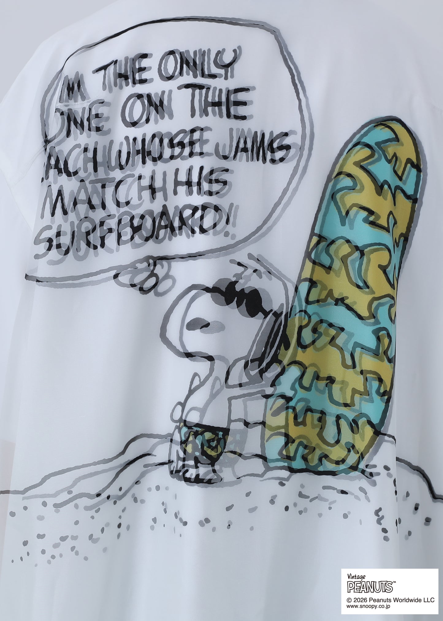PEANUTS SNOOPY ON THE BEACH TR-101 WHITE
